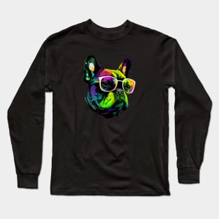 Trippy frenchie Long Sleeve T-Shirt